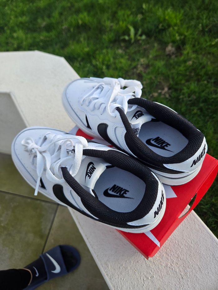 Basket neuve nike noir et blanche style dunk low af1 air force one gamma - photo numéro 5