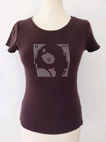 Top visage strass taille 2