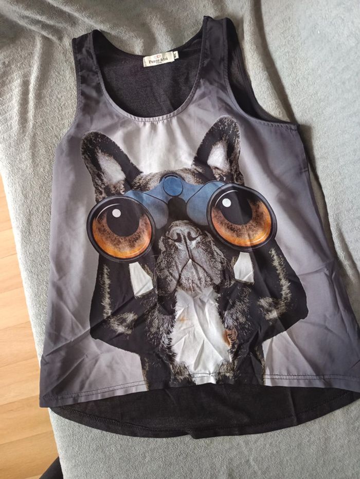 Débardeur motif bouledogue francais