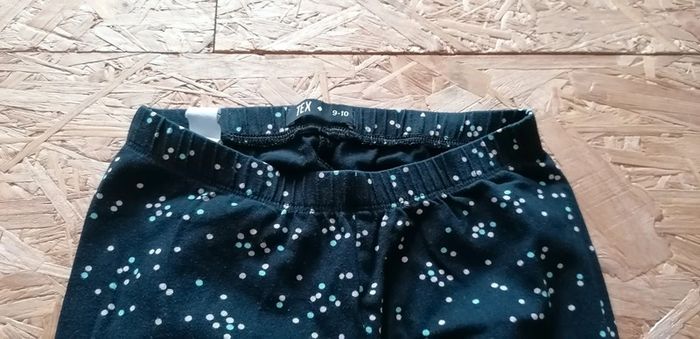 Legging noir a pois. 9/10 ans