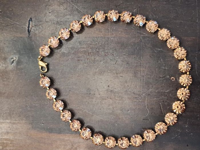 Magnifique Collier cristal Swarovski jaune or - photo numéro 10