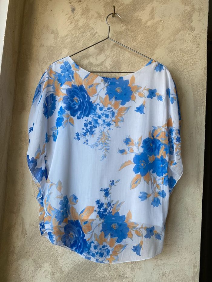Blouse fluide a fleur Made in Italy M - photo numéro 3