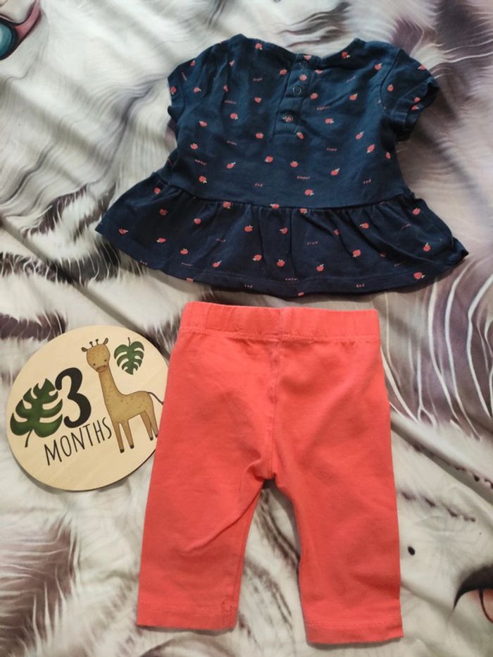 Ensemble d'été haut et legging court 3 mois - photo numéro 3