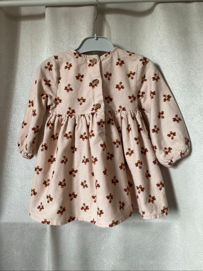 Robe flanelle beige fleuri 12/18 mois LC Waikiki - photo numéro 3