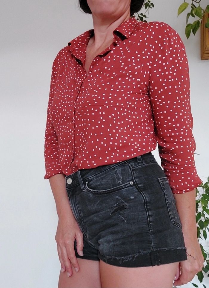 Chemise à pois terra cotta - photo numéro 2