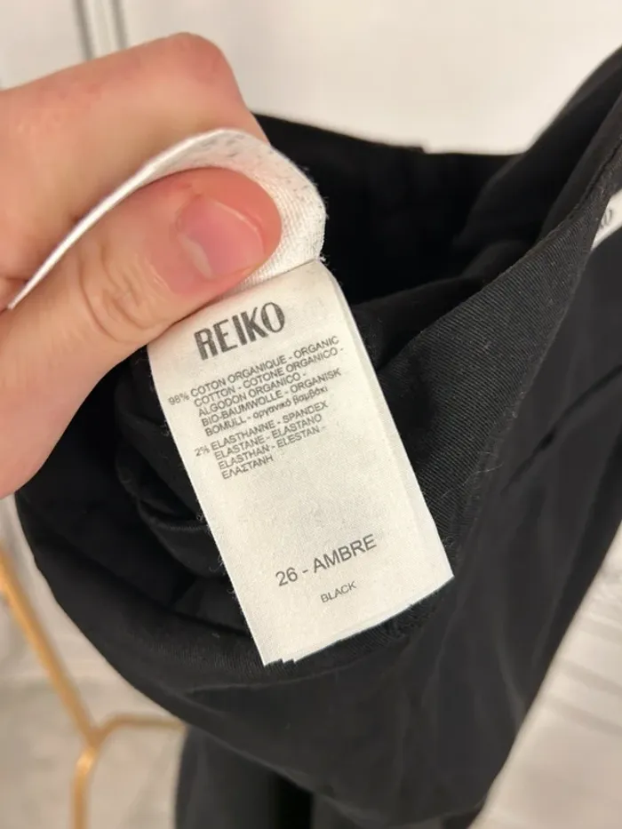 Pantalon Chino Noir taille haute Reiko W26 neuf - photo numéro 8