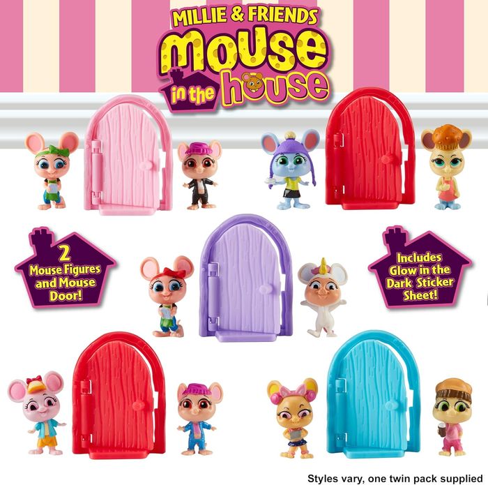 🌟 LOT X 4 Millie & Friends – Souris dans la maison (Set de 2 figurines) - photo numéro 5
