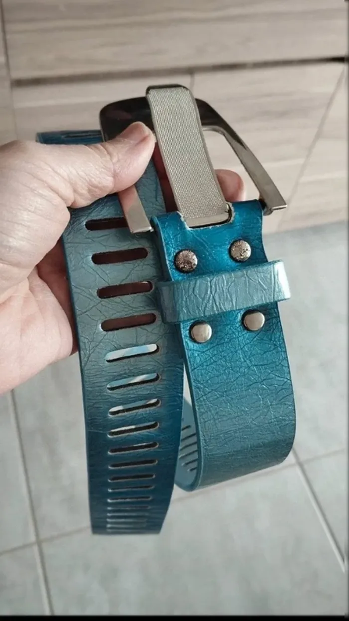 Ceinture deux nuances de bleu 95 cm - photo numéro 8