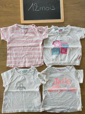 T shirts été manches courtes taille 12mois