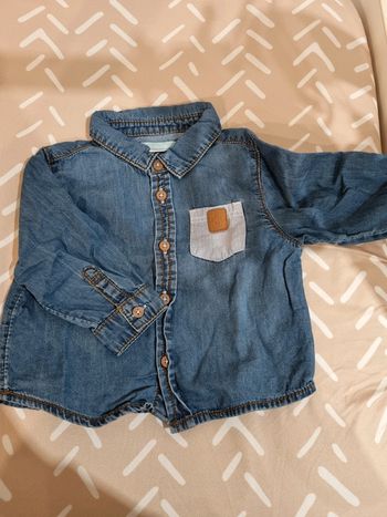 Chemise effet jean