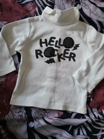 Pull col roulé 12 mois