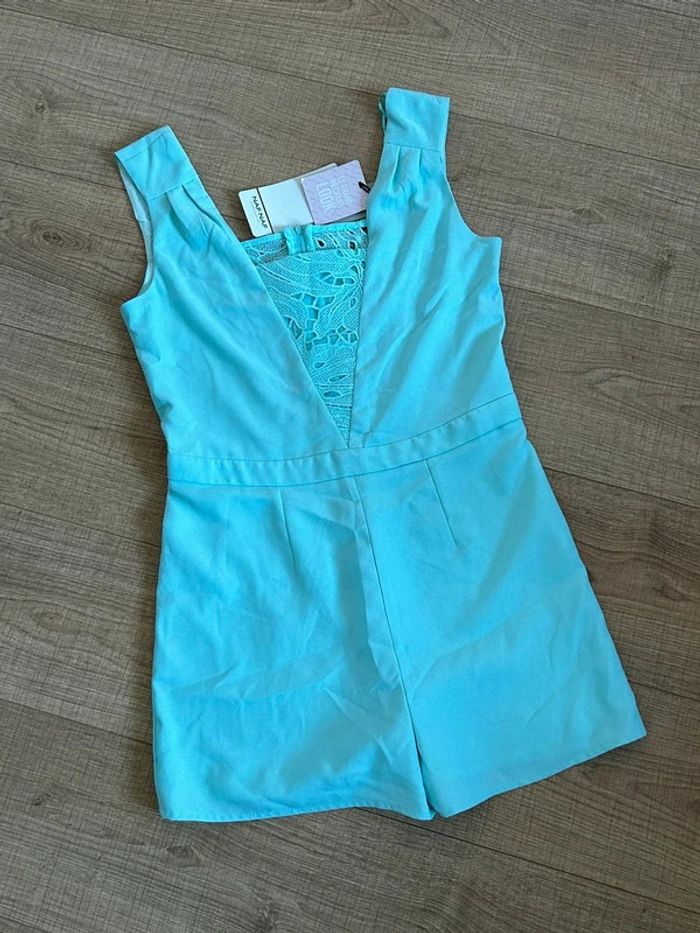 Combishort turquoise neuf sans manches Naf Naf taille 38 (valeur 65€) - photo numéro 11