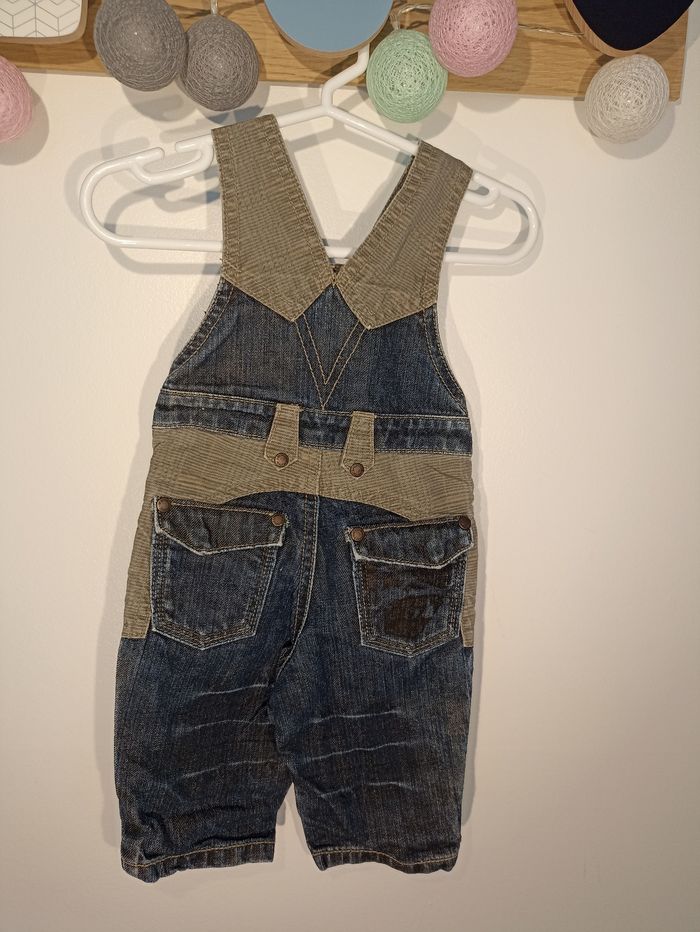 Salopette jean & tissu - photo numéro 2