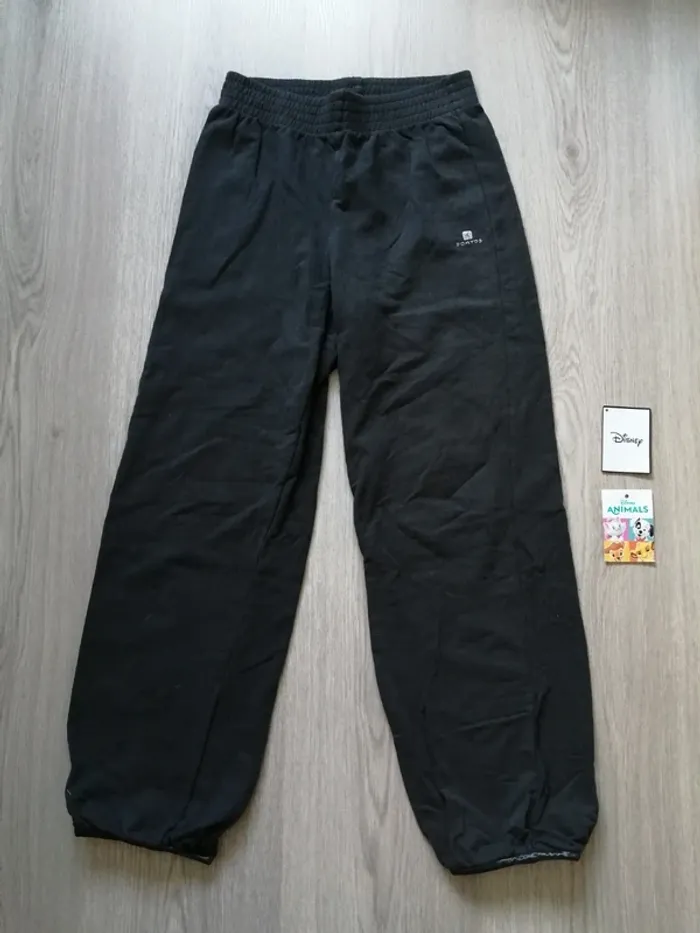 Bas de jogging noir élastique à la taille / domyos / (10ans)