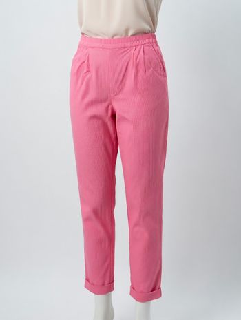 pantalon fluide rouge et blanc à pinces et 2 poches  Taille 38 La Halle