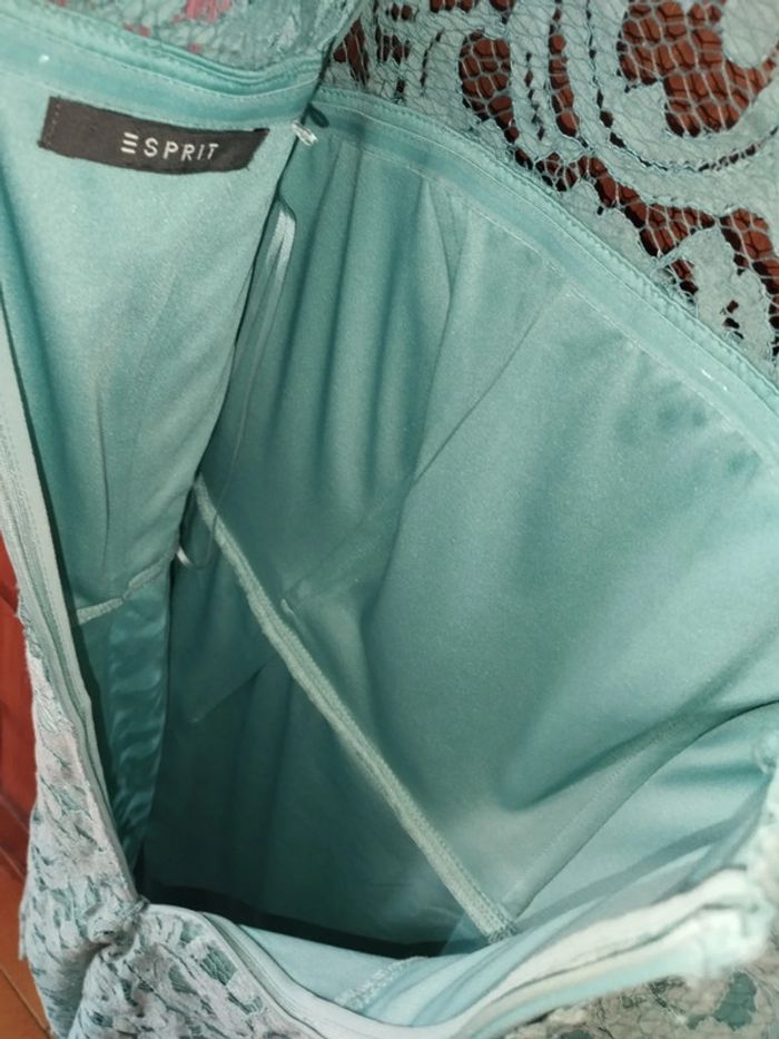 🍸 Robe - dentelle - vert - Esprit 🍸 - photo numéro 5