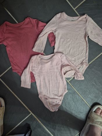 Lot de 3 bodys roses