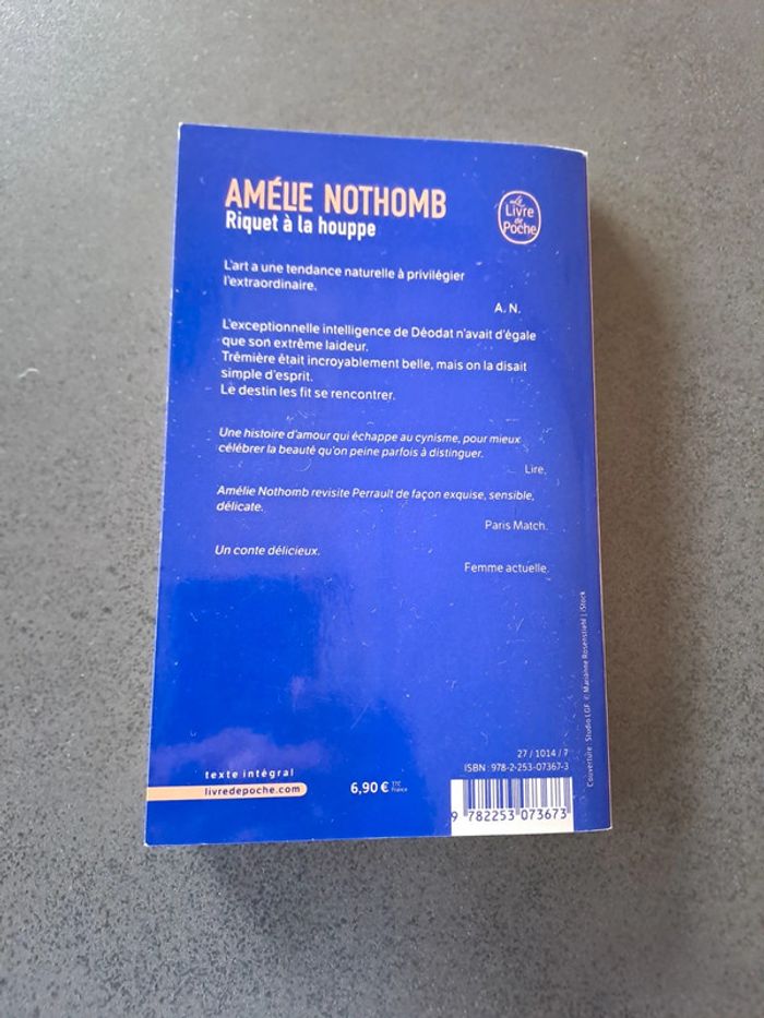 Livre Riquet à la houppette Amelie Nothomb - photo numéro 2