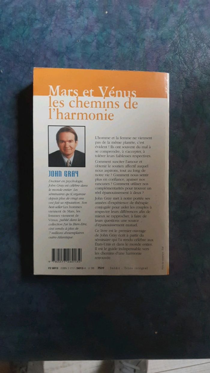 Mars et Vénus les chemins de l'harmonie- John Gray - photo numéro 2