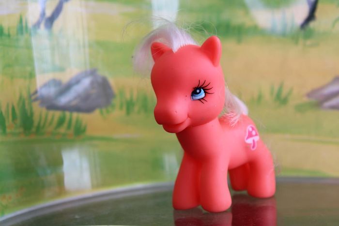 Poney orange vintage