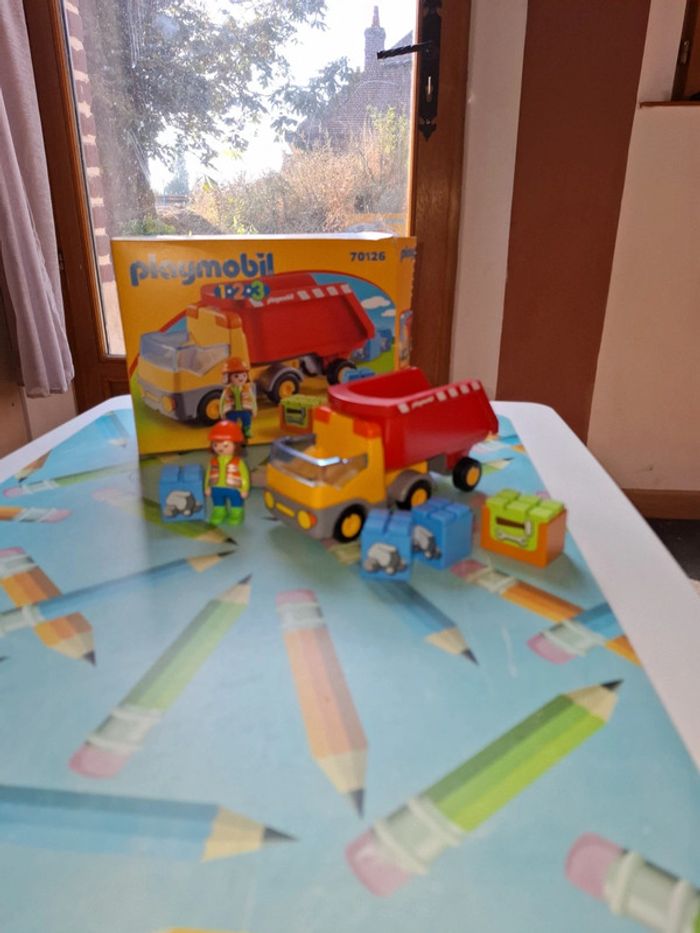 Playmobil 1 2 3 camion benne