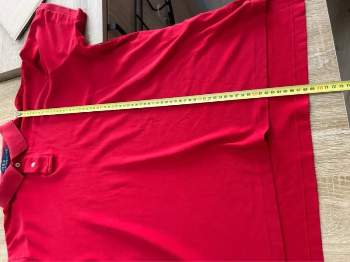 Polo homme Ralph Lauren à col rouge logo brodé bleu taille L taille XL - photo numéro 7