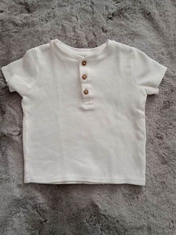 Teeshirt coton bio blanc Kiabi 24 mois