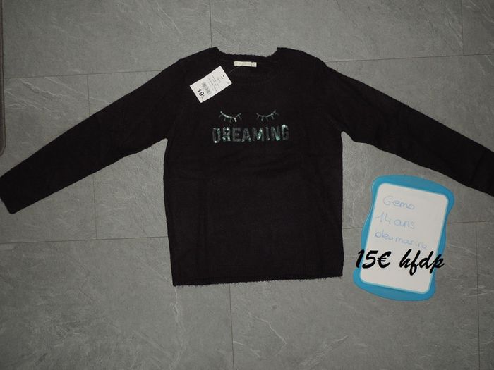 pull gémo taille 14 ans neuf