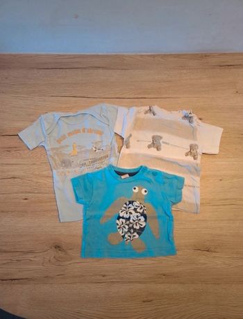 Lot tee-shirt manches courtes 6 mois