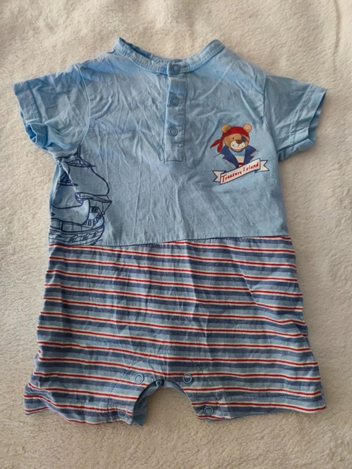 Combinaison short pirate treasure Island T. 6 mois