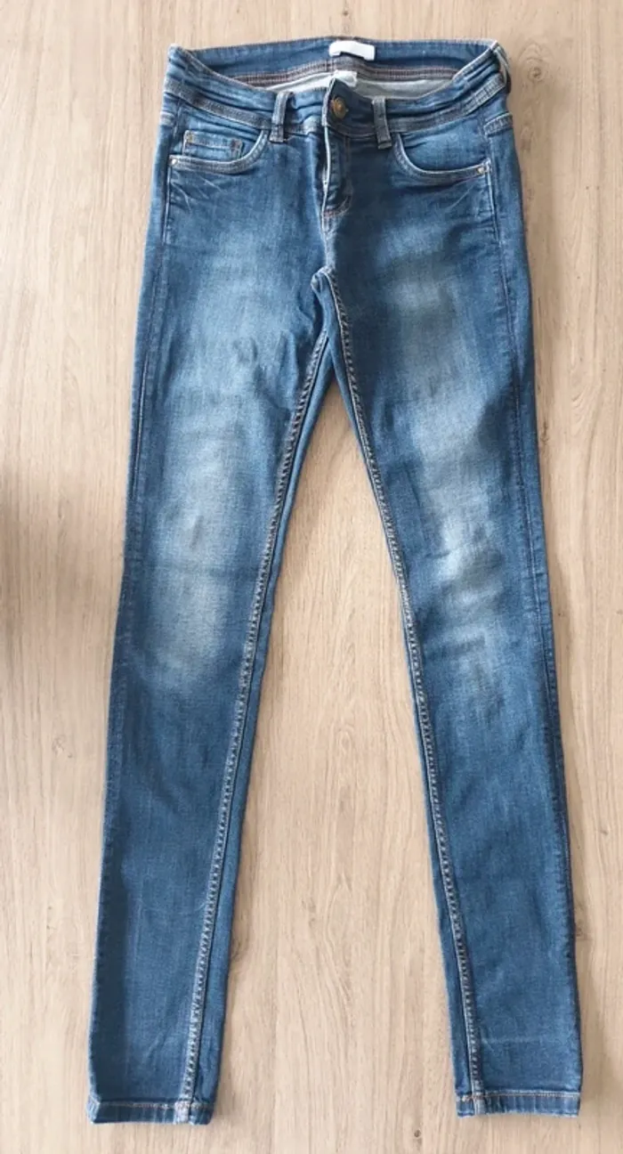 Jeans slim denim bleu foncé, taille 36, Promod - photo numéro 2