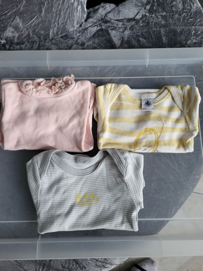 Lot de 3 bodies petit bateau