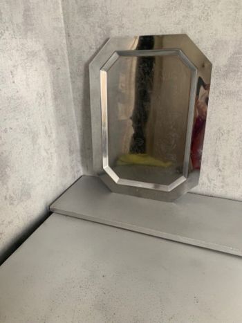 Plateau en inox 49/29 cm + autre