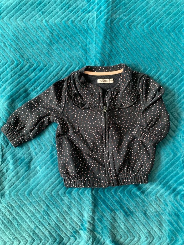Gilet zip fille 6 mois