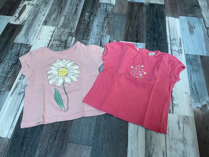 Très joli lot t-shirt été fille 12 mois