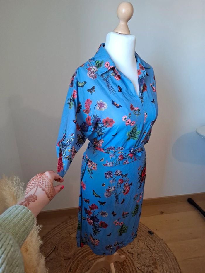 Robe casual bleue/Lilas Fleurie Vila Joy taille M 38 - photo numéro 6