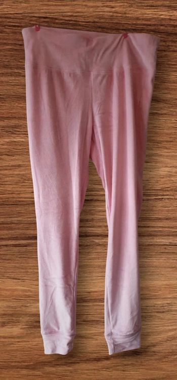 Legging en velour rose