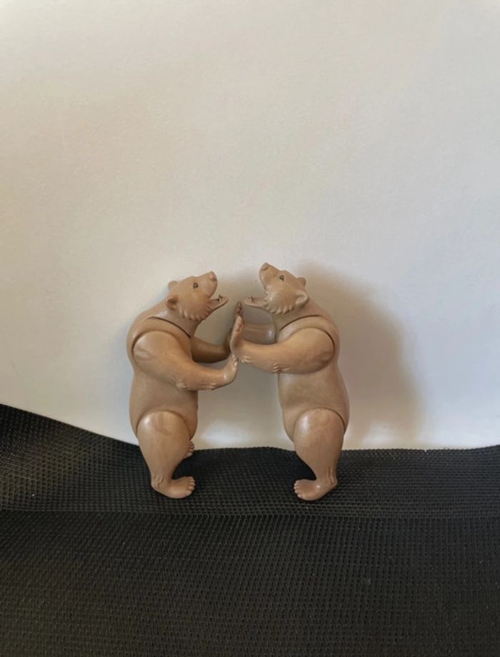Playmobil lot 2 figurines Ours brun Grizzly Wiltopia très bon état comme neuf - photo numéro 3