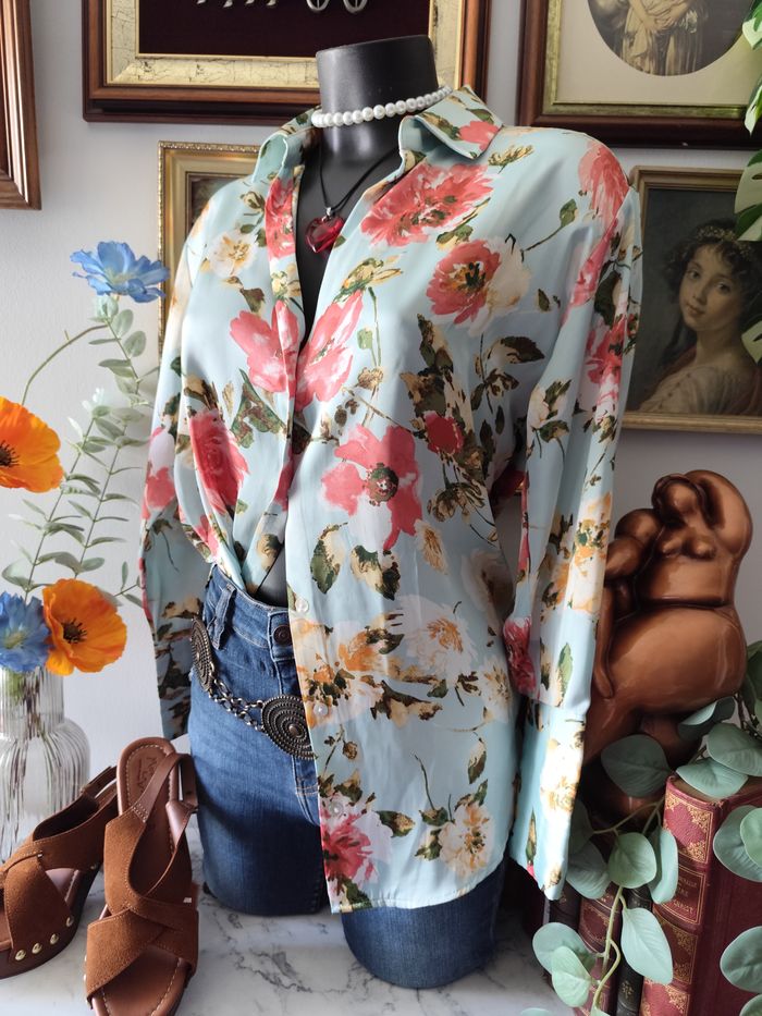 Blouse vintage femme Zara romantique lolita S L - photo numéro 2