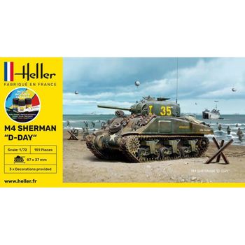 Maquette HELLER 56892 char starter kir M4 Sherman D-DAY échelle 1/72