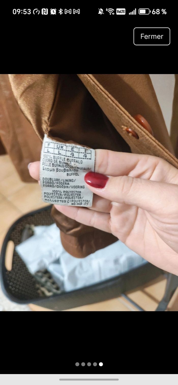 veste cuir de buffle taille L oakwood - photo numéro 5