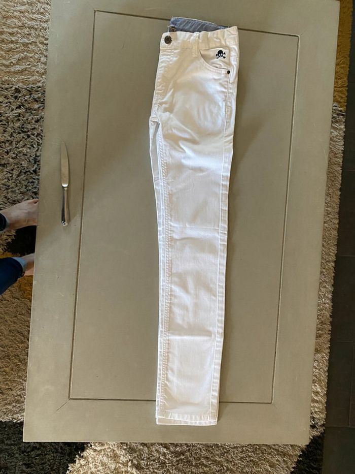 Pantalon Tape à l'Oeil jeans fille blanc coupe droite 14 ans - photo numéro 17