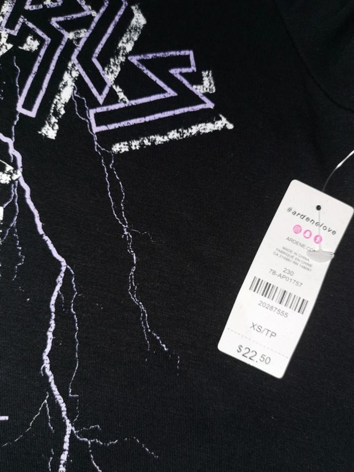 Tee-shirt oversize noir à lacets Guilty Girls Ardene Taille XXS - photo numéro 3