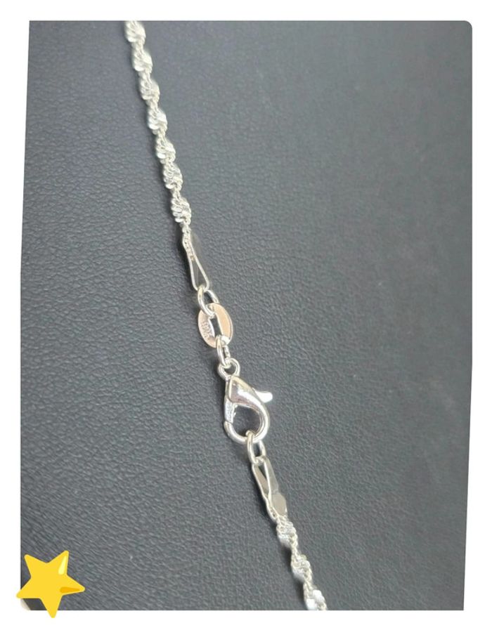 Collier maille Torsadé 2mm 55cm argent - photo numéro 5