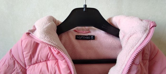 Manteau doudoune rose intérieur polaire 2 ans 86cm - photo numéro 2