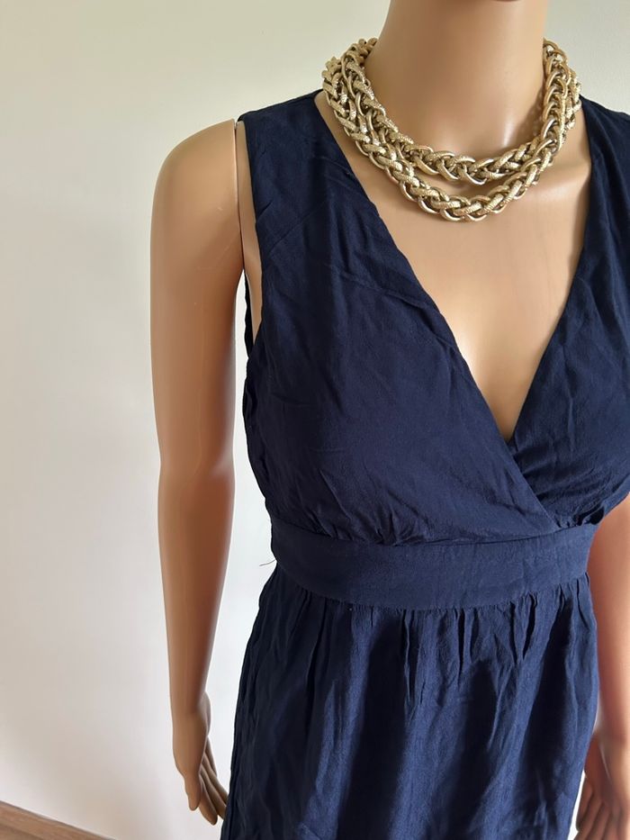 Robe bleue marine sans manches Naf Naf taille 38 TBE - photo numéro 4