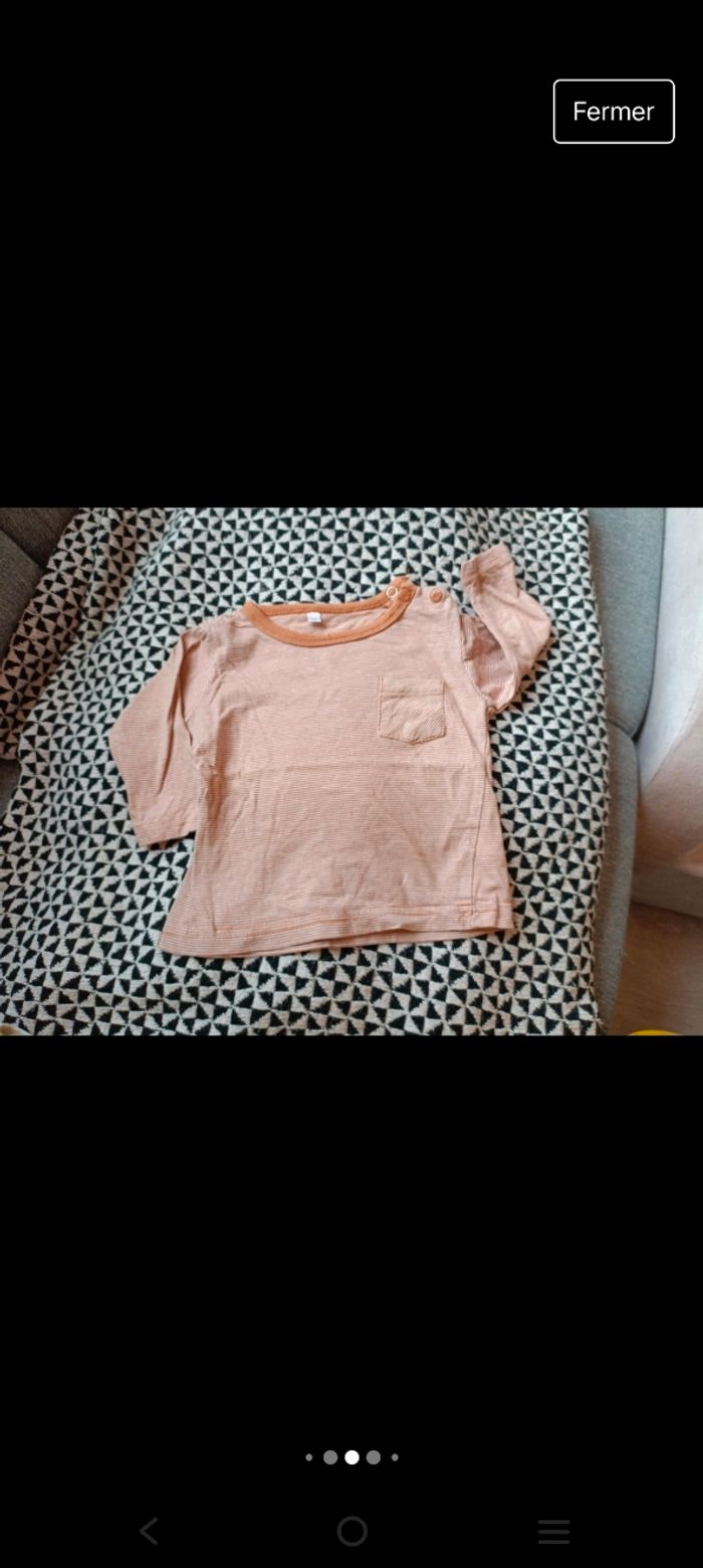 Lot de 9 t-shirts à manches longues 6 mois - photo numéro 4