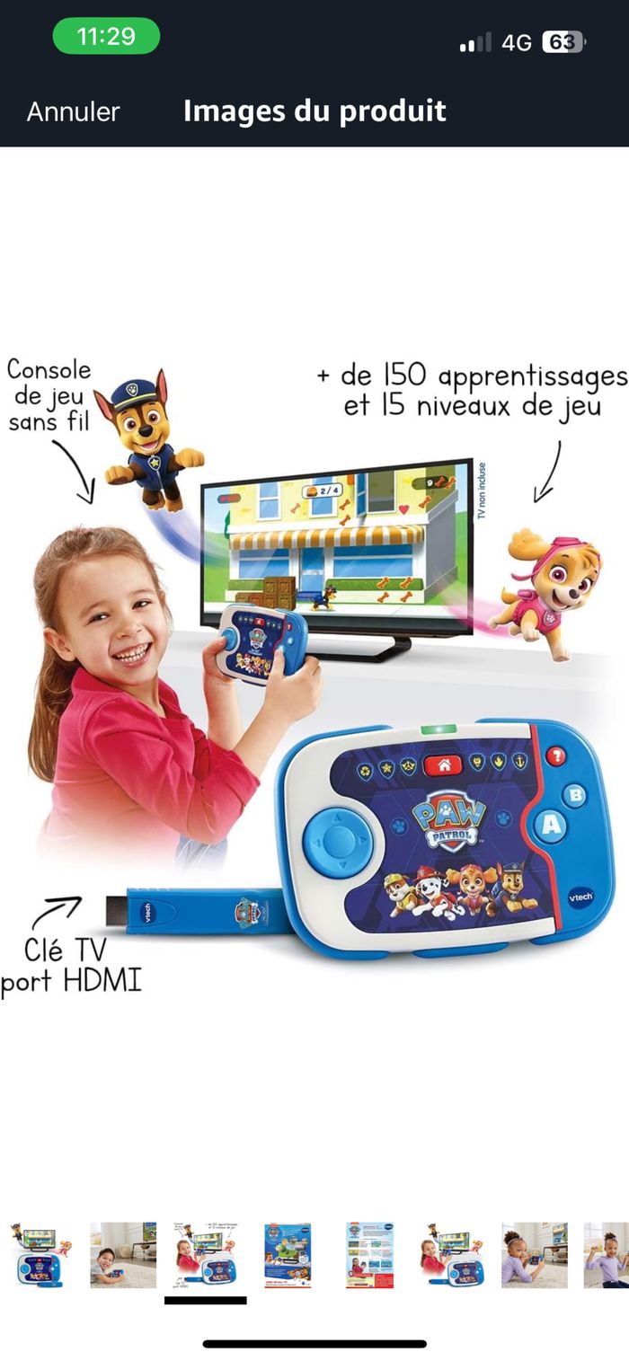 Vtech console de jeux éducative pat patrouille - photo numéro 2