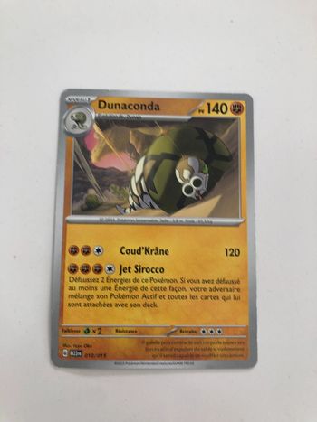 Carte pokemon dunaconda