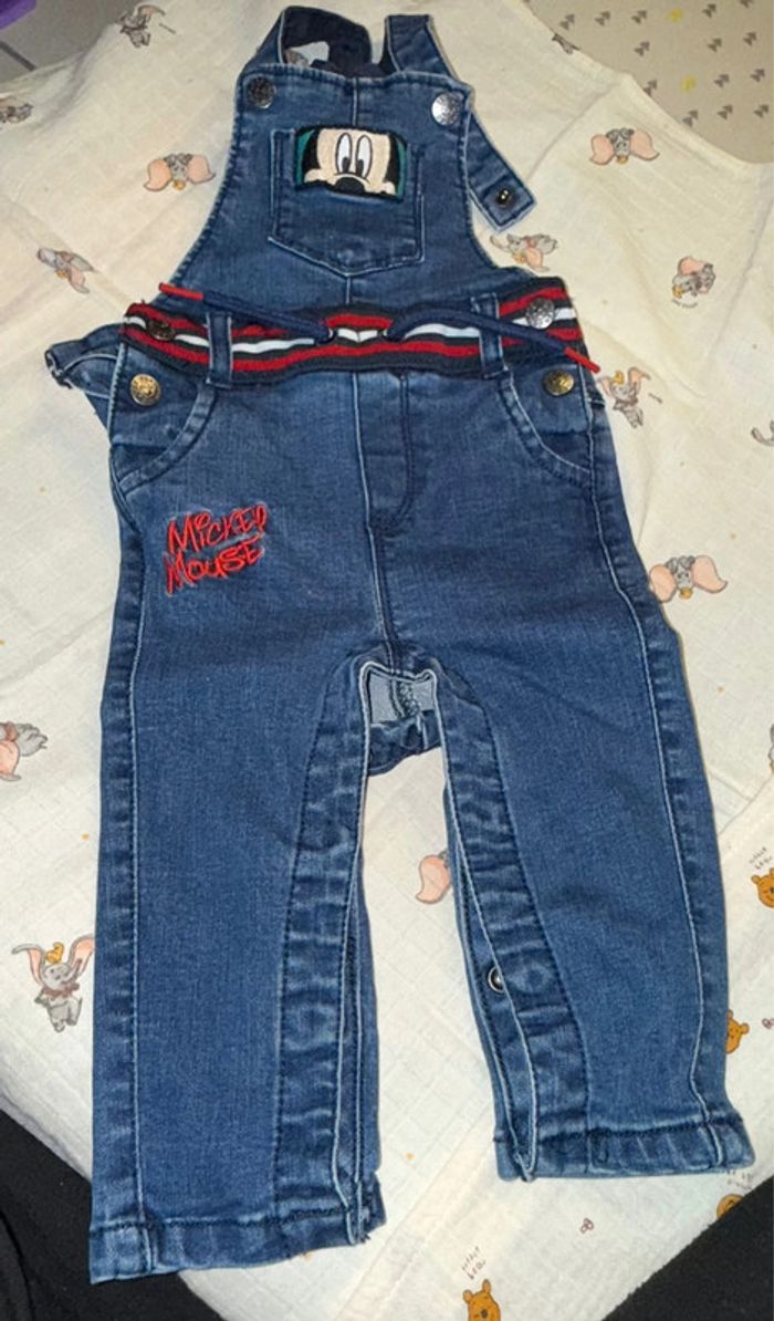 Salopette Mickey en jeans